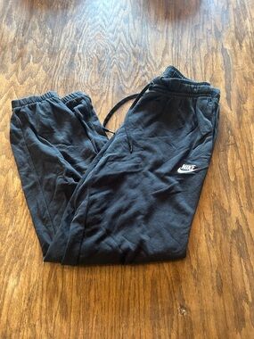 Nike Black Jogger Sweatpants with White Logo